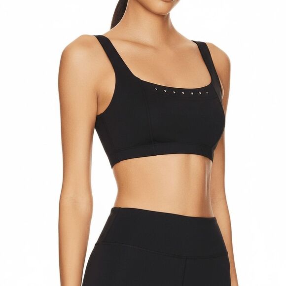 New Gigi C Emily Cutout Sports Bra Crop Top M Black - Picture 3 of 7